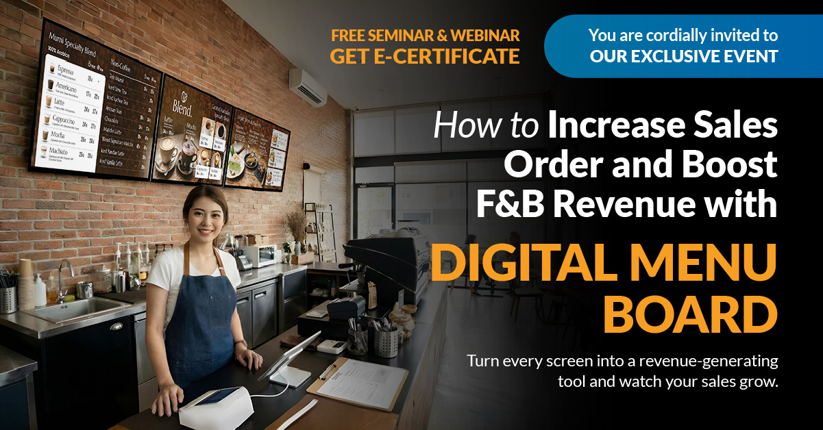 How to Incrrease Sales Orer and Boost F&B Reveneue with Digital Menu Board